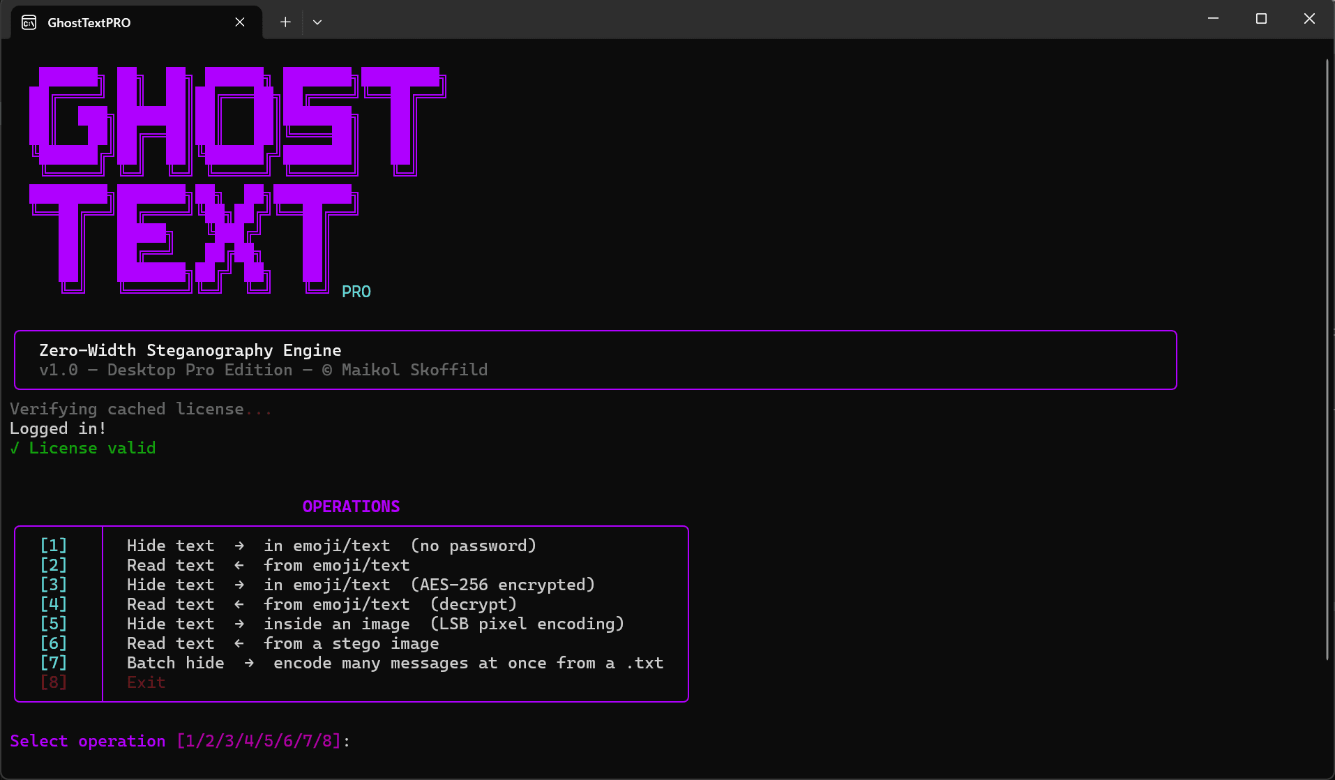 GhostText Pro desktop app — license valid